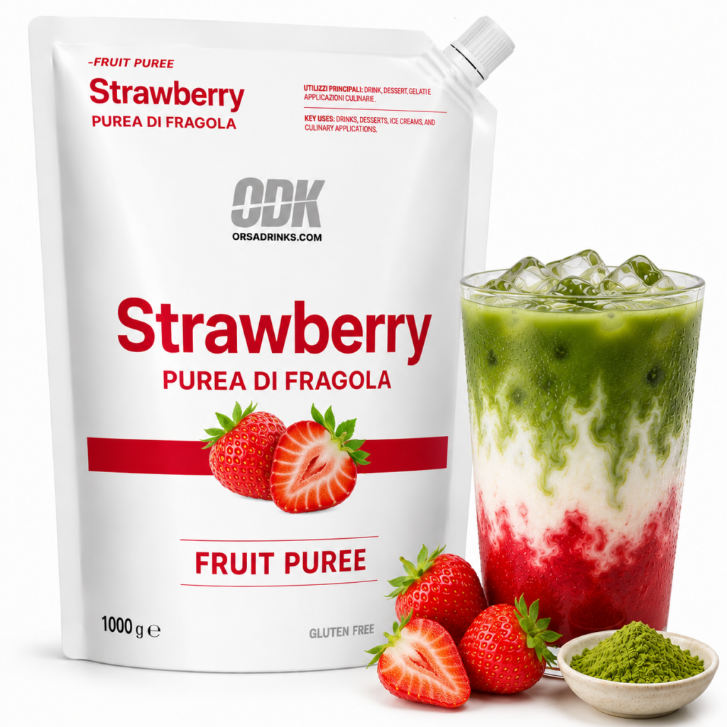 Matcha Fruit Puree Strawberry 1000g